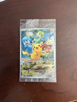 Pokemon Paldea Evolved ETB Sealed Pikachu Black Star Promo Card 027 - Image 1