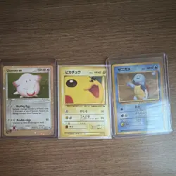 Pokemon Vintage Card Lot - Chansey ex, Pikachu, Squirtle Japanese - Image 1