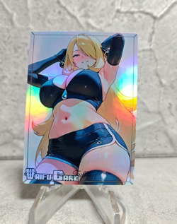 Cynthia Trading Card Waifu Goddess Story Anime Girl holo Karte Manga Full Art - Image 1
