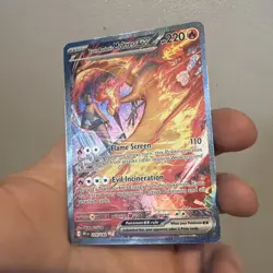 Pokemon TCG Destined Rivals Team Rocket's Moltres EX Full Art Card 229/182 - Image 2