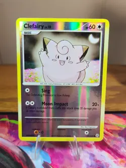 Pokemon Card - Clefairy Diamond and Pearl 77/130 Common Reverse Holo LP/MP - Image 1