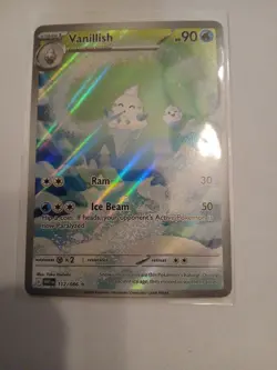 Pokemon TCG Vanillish White Flare Holo Card Illustration Rare 112/086 - Image 2