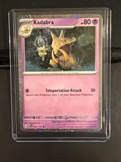 Kadabra 064/165 Scarlet & Violet 151 Cosmos Holo Promo Pokemon Card 2 Swirls NM - Image 1