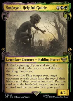 Smeagol, Helpful Guide (NM) #682 Showcase Scrolls LOTR Commander Magic card - Image 1