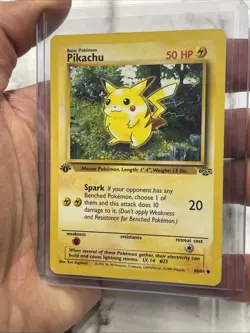 Pokemon Card Pikachu Jungle 60/64 WOTC Card 1st Edition Pokemon Vtg Vintage MP - Image 2