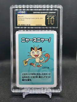 2019 Pokemon Playing Cards Japanese Old Maid Meowth🔥CGC 10 PRISTINE🔥 - Image 1