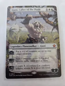 mtg, Ajani, Caller of the Pride (Borderless) Foundations Regular NM - Image 1