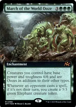 March of the World Ooze FOIL EXTENDED ART Aetherdrift Magic MTG NM - Image 1