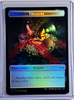 MTG Magic The Gathering TDM Dragonstorm Foil Token #10/16 Zombie Druid Treasure - Image 2