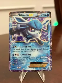 Pokemon Glaceon EX 20/124 Fates Collide Ultra Rare Holo Basic 170 LP TCG - Image 1