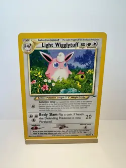 Light Wigglytuff 54/105 Uncommon Neo Destiny Pokemon Unlimited Lightly Played - Image 1