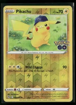 Pikachu (28) Pokemon GO 028/078 Reverse Holo NM - Image 1