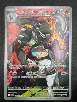 POKEMON CARD TCG TEAM ROCKET’S HOUNDOOM 191/182 Illustration Rare Destined Rival - Image 1