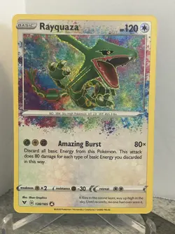 Rayquaza Amazing Rare Holo 138/185 SWSH Vivid Voltage Pokemon - Image 1