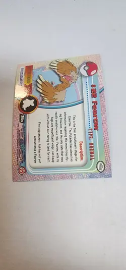 Pokemon Fearow #22 2000 Topps Chrome TV Animation Series Foil - Image 3