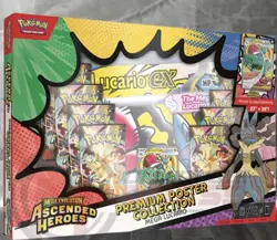 Pokemon Ascended Heroes Premium Poster Collection Mega Lucario New & Sealed🔥 - Image 1