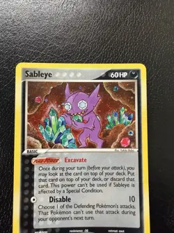 Pokemon TCG Sableye Crystal Guardians 10/100 Holo Rare Card 2006 LP - Image 3