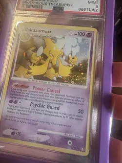 2007 Pokemon Diamond & Pearl Mysterious Treasures #2 ALAKAZAM-HOLO PSA 9 - Image 3