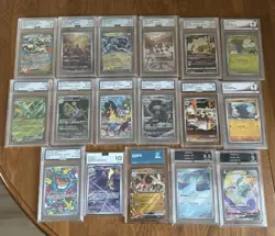 Pokemon Slab Bundle x17 - Japanese AR V EX - AGS GetGraded PSA ACE - NM TCG UK - Image 1