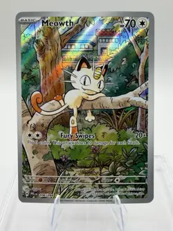 Meowth 106/094 Pokemon Phantasmal Flames Illustration Rare English - Image 1