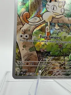 Meowth 106/094 Pokemon Phantasmal Flames Illustration Rare English - Image 5