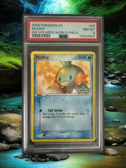 2005 Pokemon Wizards World Philadelphia Mudkip #56 PSA 8 NM-MT - Image 1