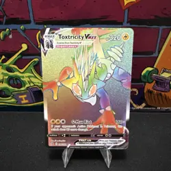 Pokemon TCG SWSH02: Rebel Clash #196/192 Toxtricity VMAX (Secret) NM - Image 1