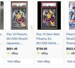 Pokemon Pikachu ex 001/030 WCS23 Yokohama Deck Holo Japanese PSA 10 Promo - Image 3