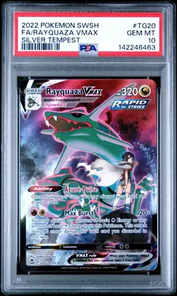 Pokemon TCG Rayquaza VMAX Silver Tempest TG20/TG30 PSA 10 Gem Mint - Image 1