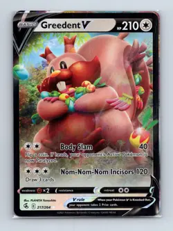 Greedent V 217/264 Holo V Rare Fusion Strike Pokemon Holo Near Mint - Image 1