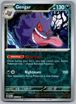 Pokemon Paldean Fates - Reverse Holo Gengar 057 - Image 1