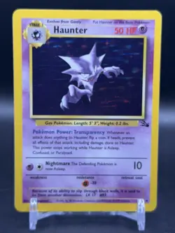 Haunter Holo Rare Unlimited Fossil 6/62 English Pokemon WOTC LP - Image 1