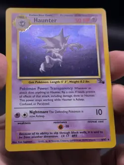 Haunter Holo Rare Unlimited Fossil 6/62 English Pokemon WOTC LP - Image 3