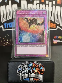 RA05-EN078 Dragon's Rebirth Platinum Secret Rare 1st Ed YuGiOh - Image 1