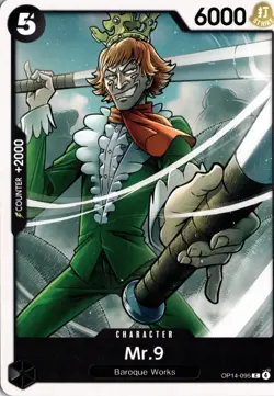 Mr.9 C The Azure Sea's Seven OP14-095 One Piece TCG - Image 1