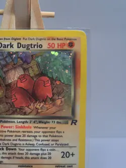 Dark Dugtrio 6/82 Pokemon Card TCG Team Rocket Unlimited Holo (Laminated) - Image 4