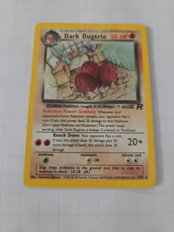 Pokemon Holo Card TCG Dark Dugtrio Team Rocket 23 Regular Unlimited Rare 6/82 - Image 1