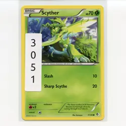 Pokemon TCG Scyther 7/149 BW Boundaries Crossed Regular Common Card EN-MP 2012 - Image 3