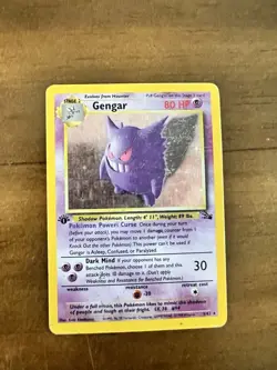 Gengar 1st First Edition Fossil 5/62 Holo Rare Pokemon card TCG English LP/NM - Image 1