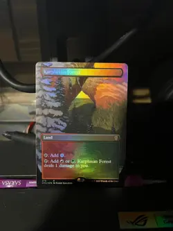 MTG Karplusan Forest (Borderless) Dominaria United Foil (379) NM FREE SHIPPING - Image 1