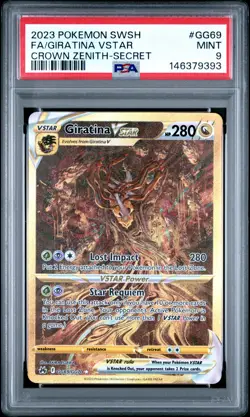 2023 POKEMON SWORD & SHIELD CROWN ZENITH SECRET FULL ART/GIRATINA VSTAR PSA 9 - Image 1