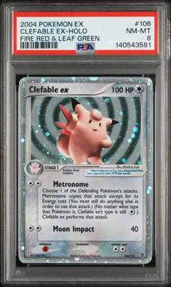 Pokemon Clefable ex 106/112 - PSA 8 NM MT - FireRed & LeafGreen FRLG Holo Rare - Image 1