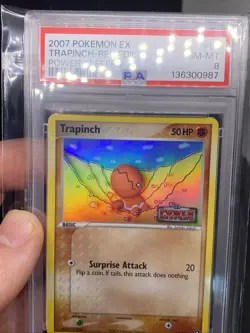 2007 Pokemon EX Power Keepers Trapinch Reverse Holo #68 PSA 8 - Image 3