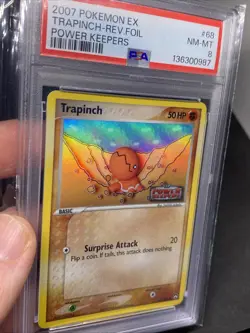 2007 Pokemon EX Power Keepers Trapinch Reverse Holo #68 PSA 8 - Image 4