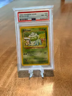 1999 POKEMON BASE SET UNLIMITED #44 BULBASAUR PSA 8 - Image 1