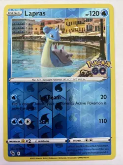 POKEMON GO - Lapras - 023/078 - Holo Rare - REVERSE HOLO - NM/M - New (FREE S&H) - Image 1