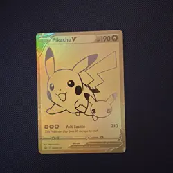 Pokemon TCG Gold Pikachu V 25th Anniversary PROMO SWSH145 Celebrations NM - Image 1