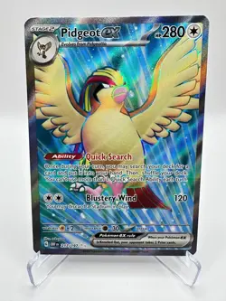 Pidgeot ex 217/197 SV03: Obsidian Flames Holo Pokemon Near Mint - Image 1