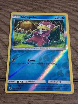Pokemon TCG: Slowpoke (54/214) - Sun & Moon: Lost Thunder, Reverse Holo NM - Image 1