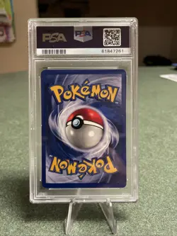 1999 Pokemon TCG Alakazam Base Set Holo Rare 1/102 PSA 5 - Image 2